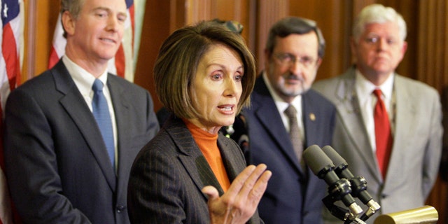 Dec. 16, 2009: Speaker Nancy Pelosi speaks during a news conference with other House leaders on Capitol Hill in Washington. (AP)
