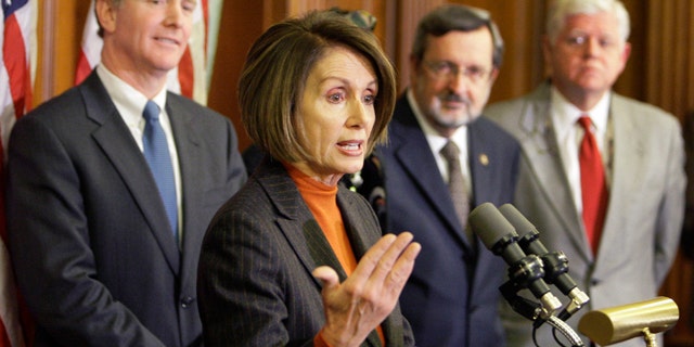 Dec. 16, 2009: Speaker Nancy Pelosi speaks during a news conference with other House leaders on Capitol Hill in Washington. (AP)