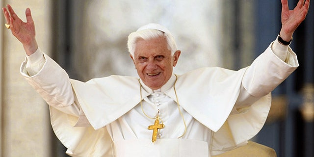 Mar. 31: Pope Benedict XVI acknowledges the crowd in St. Peter's Square.