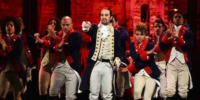 NEW YORK, NY - JUNE 12: Lin-Manuel Miranda and the cast of Hamilton perform onstage during the 70th Annual Tony Awards at The Beacon Theatre on June 12, 2016 in New York City. (Photo by Theo Wargo/Getty Images for Tony Awards Productions)