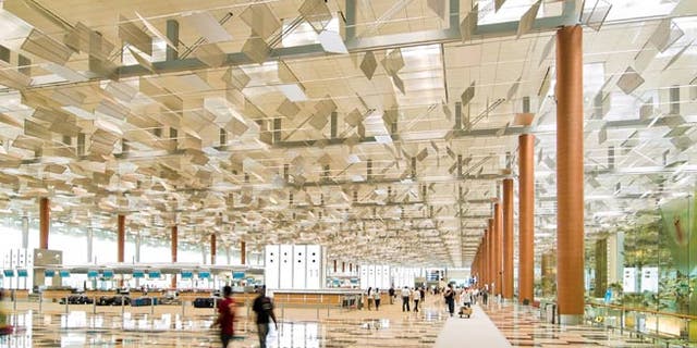 Changi Airport, Departure Hall, Singapore; Shutterstock ID 7099951; Project/Title: World's Coolest Modern Airports; Downloader: Melanie Marin
