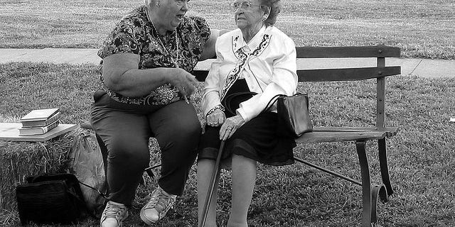 "And another thing--" These ladies were probably teens when she started jawing.