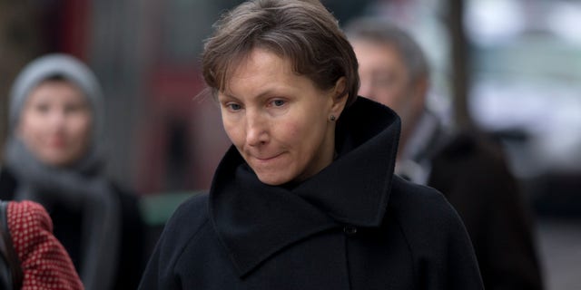 FILE - Marina Litvinenko, the widow of former Russian intelligence officer Alexander Litvinenko, arrives for the first day of a scheduled two-day Pre-Inquest Review at Camden Town Hall in London, in this Thursday, Dec. 13, 2012 file photo. British media organizations are challenging a government secrecy bid for parts of the inquest into the death of a former Russian intelligence agent poisoned in London. Alexander Litvinenko died in a London hospital in 2006, with the rare radioactive substance polonium-210 being found in his body. (AP Photo/Matt Dunham, file)