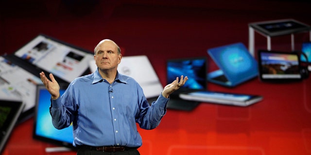 Jan. 5, 2011: Microsoft chief executive officer Steve Ballmer gives his keynote speech at the 2011 Consumer Electronics Show in Las Vegas.
