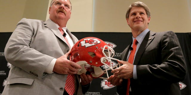 Clark Hunt talked about his faith in 2019. (AP Photo/Charlie Riedel)