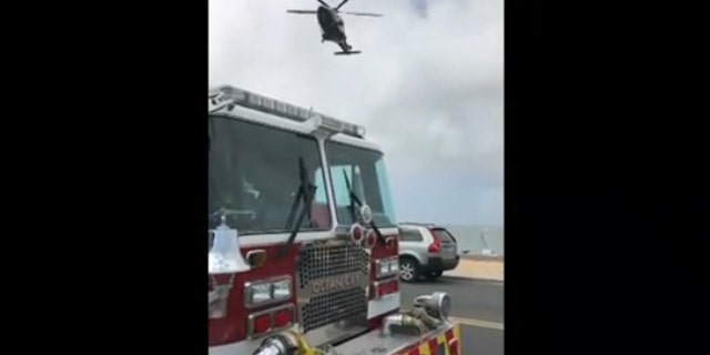 A Maryland State Police Helicopter transported a woman who was impaled by an umbrella on Sunday.