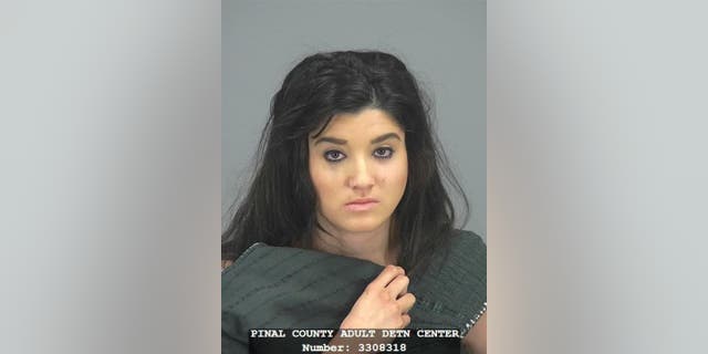Brittany Velasquez, 20, was arrested after her two children were found dead in a car, police said.  (Pinal County Sheriff’s Office)
