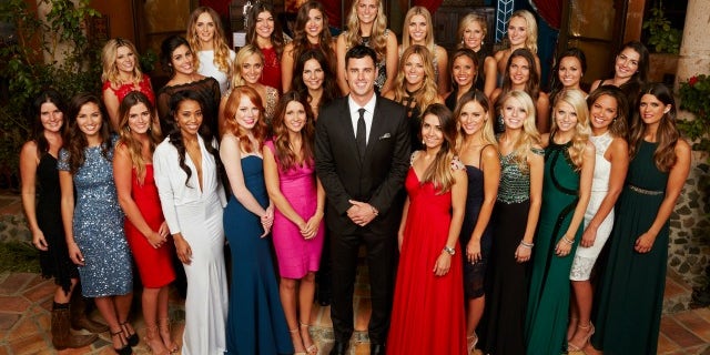THE BACHELOR - Ben Higgins, the handsome software salesman who was sent home by Kaitlyn Bristowe last season on "The Bachelorette," confessed to Kaitlyn that he thought he was "unlovable." Even so, he saw a "great life" with her, only to have his hopes dashed and his heart broken when he was left without a rose. Now, Ben is ready to open himself up again to love, but he still has the lingering fear of being unlovable. He will attempt to put his heartbreak behind him and overcome that fear as he searches for his one true love and, maybe more importantly, a woman who loves him back. (ABC/Craig Sjodin)
BACK ROW: AMANDA K, JACQUELINE, LAUREN R., TIARA, OLIVIA, LAUREN H., LAUREN B.;
MIDDLE ROW: SAMANTHA, LACE, LEAH, ISABEL, BECCA, AMBER, JESSICA, RACHEL, JENNIFER;
FRONT ROW: MEGAN, CAILA, JOELLE, JUBILEE, LAURA, LAUREN BARR, BEN HIGGINS, SHUSHIK, AMANDA S., EMILY, HALEY, JAMI, BREANNE