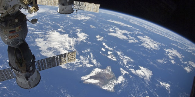 Oct. 7: Astronauts aboard the International Space Station captured this image as the station passed over the Pacific Ocean in this image provided by NASA.