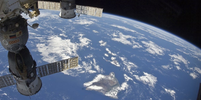 Oct. 7: Astronauts aboard the International Space Station captured this image as the station passed over the Pacific Ocean in this image provided by NASA.