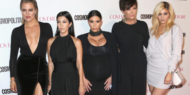 October 12, 2015 TV personalities Khloe Kardashian, Kourtney Kardashian, Kim Kardashian, Kris Jenner and Kylie Jenner attend Cosmopolitan's 50th Birthday Celebration at Ysabel in West Hollywood.