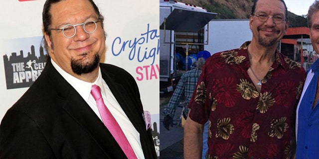 Illusionist Penn Jillette revealed his dramatic 105 lbs weight loss. Jillette lost the weight in just four months without magic, he said. The 6 foot 7 inch star went from 330 to 225 lbs by drastically changing his eating habits. “I eat unbelievable amounts of food but just very, very, very healthy food,” the magician told People. (Getty/Twitter)