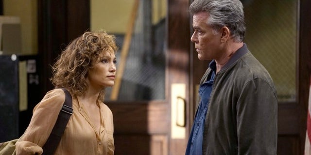 SHADES OF BLUE -- "Original Sin" Episode 102 -- Pictured: (l-r) Jennifer Lopez as Detective Harlee Santos, Ray Liotta as Bill Wozniak -- (Photo by: Peter Kramer/NBC)