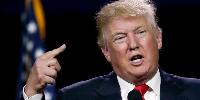 In this photo taken July 1, 2016, Republican presidential candidate Donald Trump speaks in Denver. As he turns his attention to the general election, Donald Trump is signaling that he is ready to tone down his fiery rhetoric on illegal immigration _ at least behind closed doors. (AP Photo/David Zalubowski)