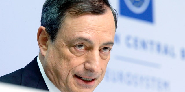 Jan. 22, 2015: European Central Bank President Mario Draghi speaks during a news conference in Frankfurt, Germany, following a meeting of the ECB governing council.