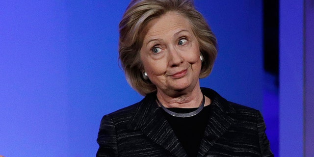 Feb. 24, 2015: Hillary Rodham Clinton jokes with the crowd during a keynote address at the Watermark Silicon Valley Conference for Women, in Santa Clara, Calif.