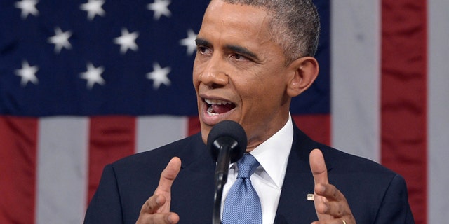 Jan. 20, 2015: President Obama delivers his State of the Union address to a joint session of Congress on Capitol Hill in Washington.