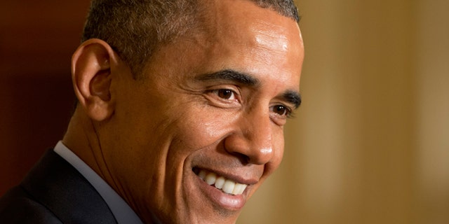 March 23, 2015: President Obama speaks in the East Room of the White House in Washington during the White House Science Fair.