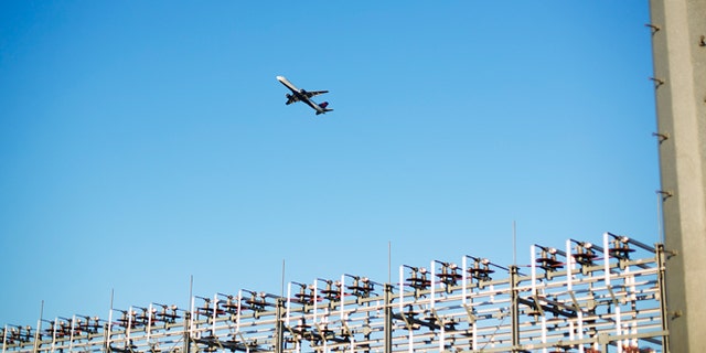 FILE -- Aug. 27, 2014: An airplane takes off from Hartsfield-Jackson International Airport in Atlanta.