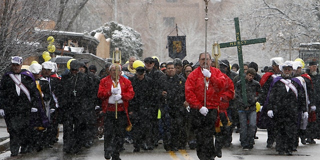 Jan. 21, 2015: A pro-life march near the State Capitol in Santa Fe, N.M.