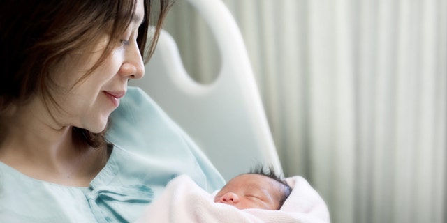 newborn baby, only a few hours old