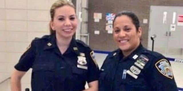 NYPD officers Christine Damico and Celine Diaz used naloxone to revive a 26-year-old Staten Island man on Saturday, police say. (Photo credit: NYPD)