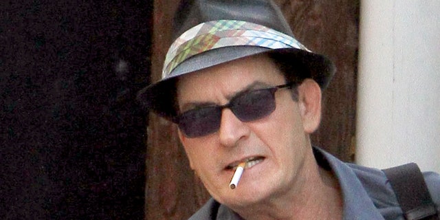 Charlie Sheen filming a cameo for the independent comedy, "She Wants Me". The film co-stars Hilary Duff.. October 28, 2010. X17online.com