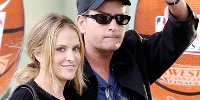 Charlie Sheen and wife Brooke Mueller