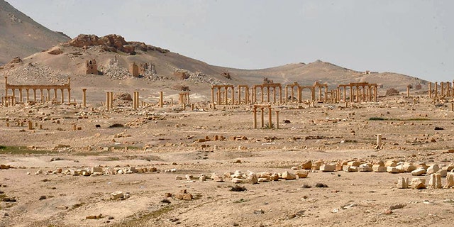 Small signs of splendor are left in the largely destroyed ancient city of Palmyra.