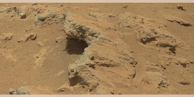 NASA's Curiosity rover found evidence of an ancient streambed in September 2012.