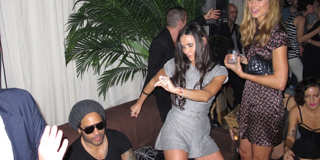 Demi Moore parties in Miami.