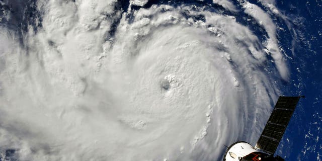 This photo provided by NASA shows Hurricane Florence from the International Space Station on Monday, as it threatens the U.S. East Coast.