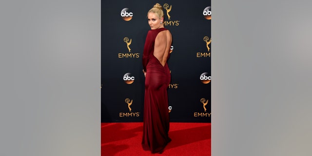 Woods and Vonn blamed their 2015 breakup on their "hectic" schedules. Here, the Olympic skier poses on the red carpet at the 2016 Emmy Awards in Los Angeles.
