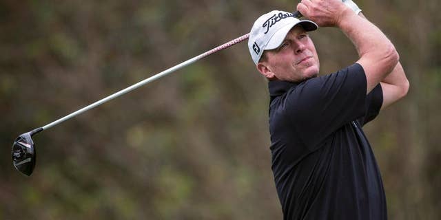 Steve Stricker tees off from the fourth hole during the final round of the Hero World Challenge golf tournament on Sunday, Dec. 7, 2014, in Windermere, Fla. (AP Photo/Willie J. Allen Jr.)