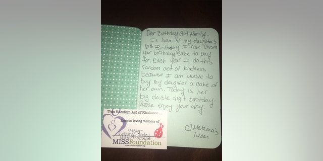 The card from Ashley Jodell.