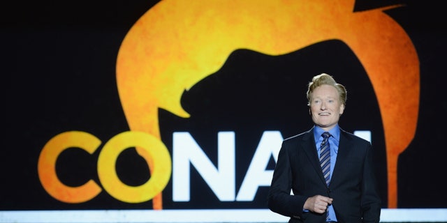 NEW YORK, NY - MAY 14: Conan O'Brien speaks onstage at the TBS / TNT Upfront 2014 at The Theater at Madison Square Garden on May 14, 2014 in New York City. 24674_002_1242.JPG (Photo by Dimitrios Kambouris/Getty Images for Turner)