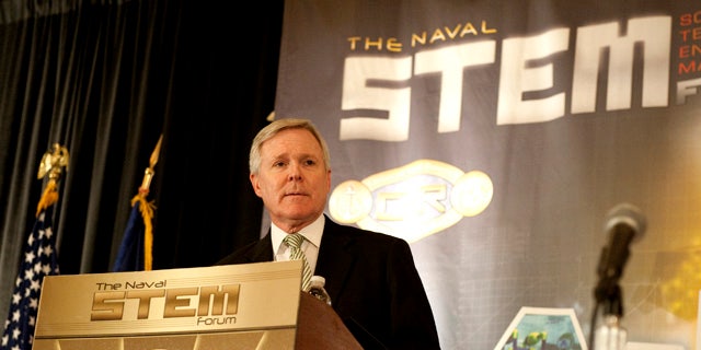 Secretary of the Navy Ray Mabus speaks at the Naval STEM Forum in Alexandria, Virginia, June 15, 2011.