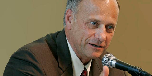 U.S. Rep. Steve King, R-Iowa, speaks during a farm bill congressional field hearing, Monday, July 31, 2006, at Dordt College in Sioux Center, Iowa. King doesn't shy from controversy, and his views have paid off with praise from conservatives _ and disdain from critics. In his rural, western Iowa congressional district, King remains a popular two-term congressman. (AP Photo/Charlie Neibergall)