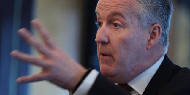 Malaysia Airlines' new CEO Peter Bellew speaks during a luncheon in Hong Kong, Tuesday, Jan. 17, 2017. Nearly three years after twin disasters took it to the brink of financial collapse, Bellew said an overhaul aimed at turning the ailing carrier around is going better than expected. (AP Photo/Vincent Yu)