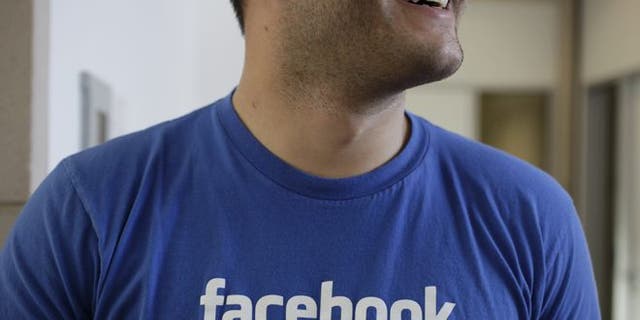 Facebook worker stock photo