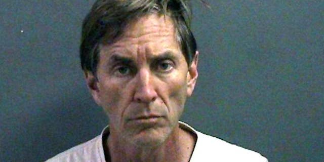 This undated booking photo provided by the Orange County District Attorney's Office shows Jeffrey Scott Jones, 56, of Huntington Beach. Jones, convicted of sexually assaulting a teenager pulled a razor blade and slashed his throat in an Orange County courtroom Wednesday, Oct. 19, 2016, moments after the verdict. (Orange County District Attorney's Office via AP)