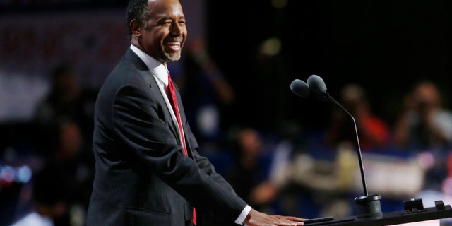 Former Republican Presidential Candidate Dr. Ben Carson smiles as he speaks at the Republican National Convention in Cleveland, Ohio, U.S. July 19, 2016.