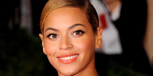 May 7, 2012: This file photo shows Beyonce Knowles at the Metropolitan Museum of Art Costume Institute gala benefit, celebrating Elsa Schiaparelli and Miuccia Prada in New York.