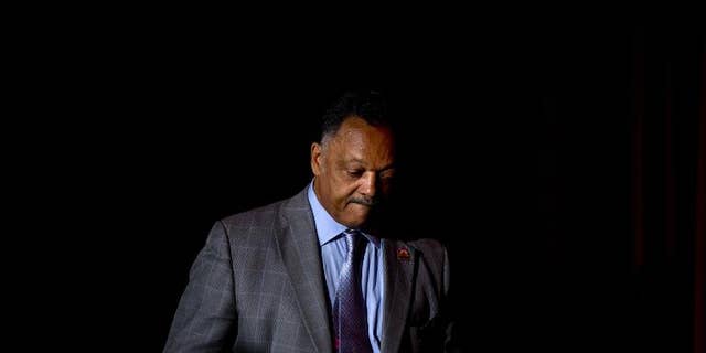 Reverend Jesse Jackson, Sr., arrives to speak at an event in Washington, DC on August 23, 2013.