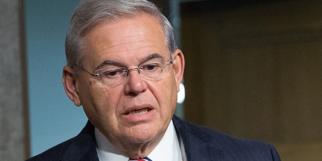 In the photo taken July 23, 2015, Sen. Bob Menendez, D-N.J. is seen on Capitol Hill, in Washington. Florida eye doctor Dr. Salomon Melgen, linked to Menendez in a corruption case is seeking changes in his bond conditions in an unrelated Medicare fraud prosecution. (AP Photo/Andrew Harnik)