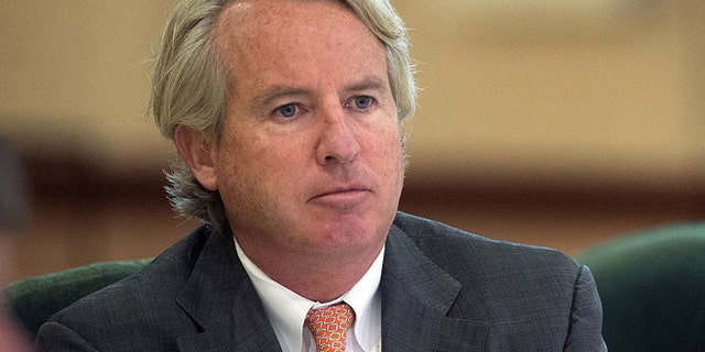 Sept. 11, 2014: University of Illinois Board of Trustees Chairman Chris Kennedy, listens during a trustees meeting in Urbana, Ill.