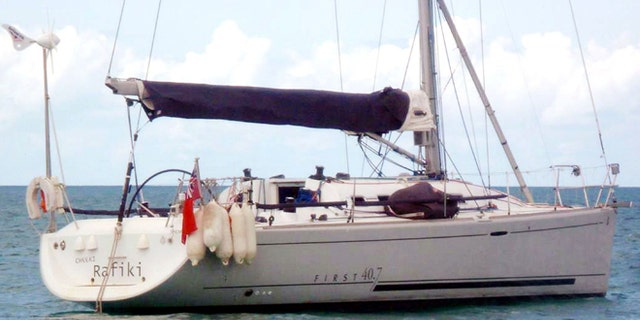 May 19, 2014: This is a undated handout file photo issued by the Royal Yachting Association, via the PA, show the missing yacht Cheeki Rafiki.