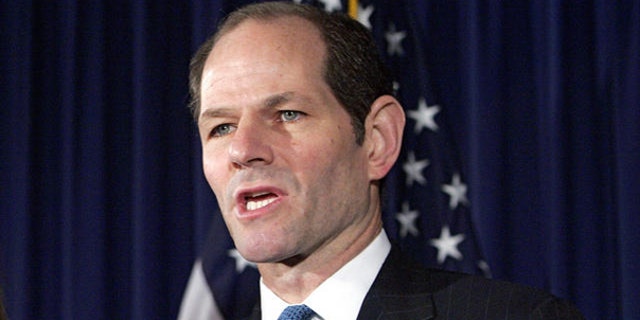 March 12, 2008: In this file photo, former New York Gov. Eliot Spitzer is seen announcing his resignation.