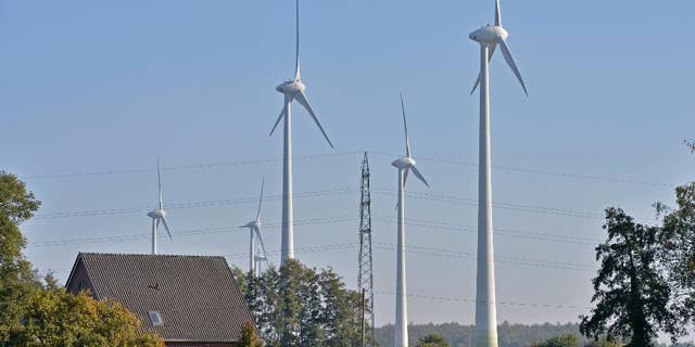 Windmill of windfarmer Jan Marrink is pictured in Nordhorn, Germany.