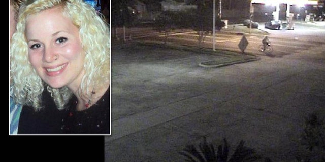 Louisiana college student Michaela Shunick, who disappeared May 19, is thought to be the bicyclist seen on this surveillance video.